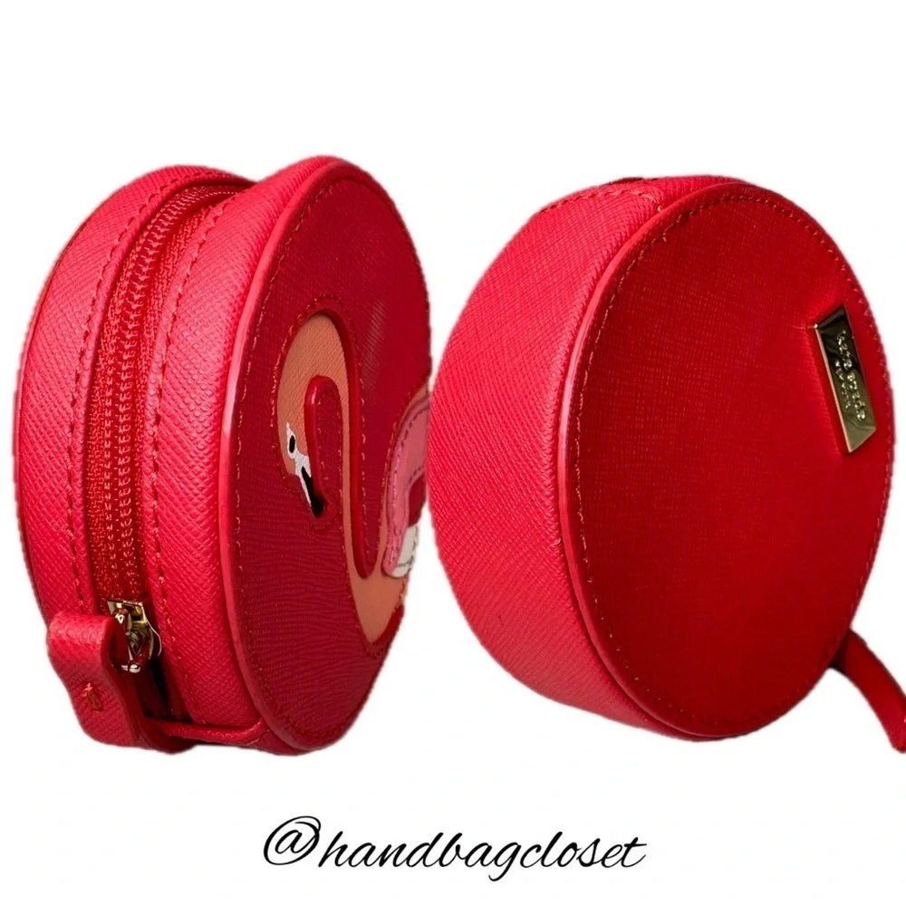 Kate Spade New York Take A Walk On The Wild Side Flamingo Coin Bag Purse Pouch